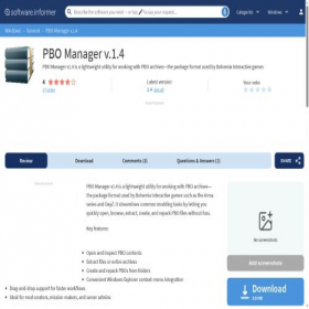 Скриншот главной страницы сайта pbo-manager-v-1-4.software.informer.com