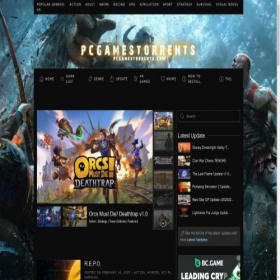 Скриншот главной страницы сайта pcgamestorrents.org