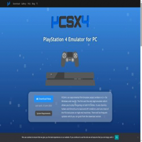 Скриншот главной страницы сайта pcsx4emulator.com