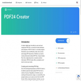 Скриншот главной страницы сайта pdf24-creator.install.download