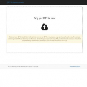 Скриншот главной страницы сайта pdf2md.morethan.io