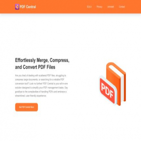 Скриншот главной страницы сайта pdfcentralapp.com