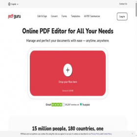 Скриншот главной страницы сайта pdfguru.com