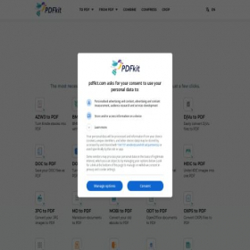 Скриншот главной страницы сайта pdfkit.com