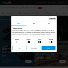 Скриншот главной страницы сайта pdhsports.com
