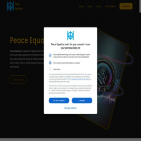 Скриншот главной страницы сайта peaceequalizer.com