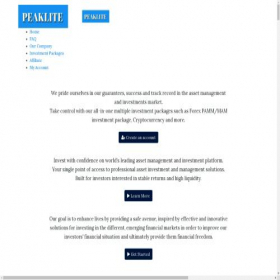 Скриншот главной страницы сайта peaklite.live