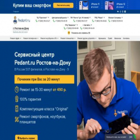 Скриншот главной страницы сайта pedant-rostov-na-donu.ru