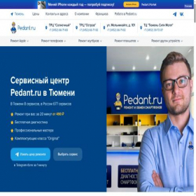 Скриншот главной страницы сайта pedant-tyumen.ru