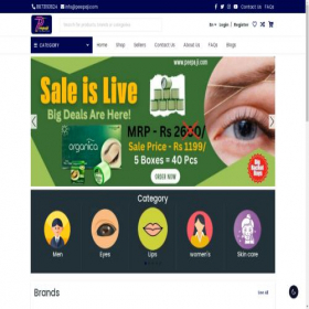 Скриншот главной страницы сайта peepaji.com