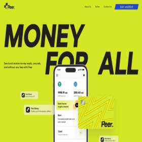 Скриншот главной страницы сайта peer.money