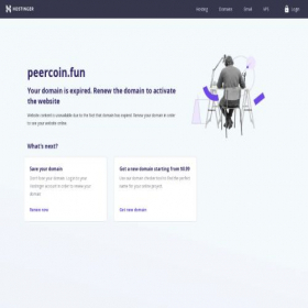 Скриншот главной страницы сайта peercoin.fun