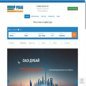 Скриншот главной страницы сайта pegastta.ru