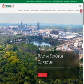 Скриншот главной страницы сайта pemex.com