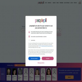Скриншот главной страницы сайта peoplepill.com