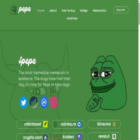 Скриншот главной страницы сайта pepe.vip