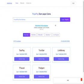 Скриншот главной страницы сайта pepepay.top