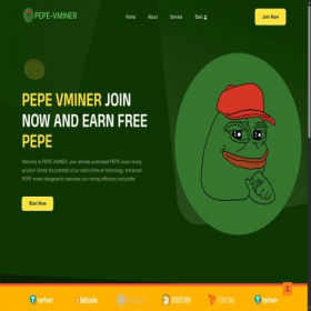 Скриншот главной страницы сайта pepevminer.fun