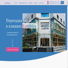 Скриншот главной страницы сайта peresadkaestethica.info