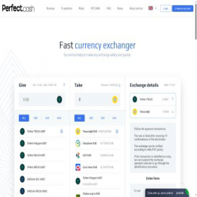 Скриншот главной страницы сайта perfect.cash