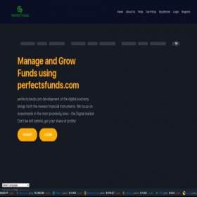 Скриншот главной страницы сайта perfectsfunds.com