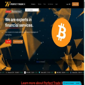 Скриншот главной страницы сайта perfecttradex.com
