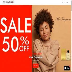 Скриншот главной страницы сайта perfumelion.com