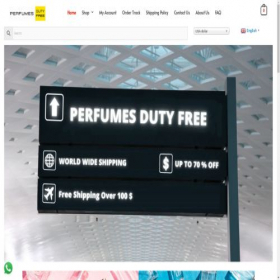 Скриншот главной страницы сайта perfumesdutyfree.com