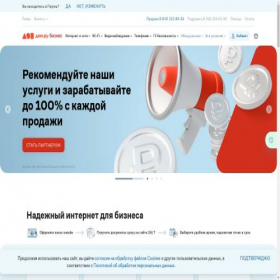 Скриншот главной страницы сайта perm.b2b.dom.ru