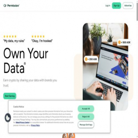 Скриншот главной страницы сайта permission.io