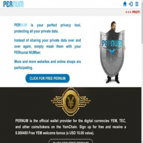 Скриншот главной страницы сайта pernum.com
