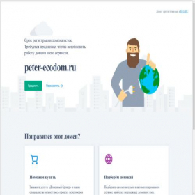 Скриншот главной страницы сайта peter-ecodom.ru