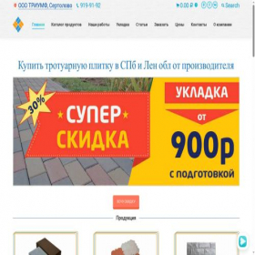 Скриншот главной страницы сайта peterburgstroy.com