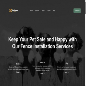 Скриншот главной страницы сайта petfencewi.com