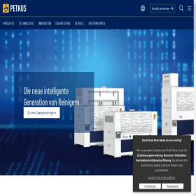 Скриншот главной страницы сайта petkus.com