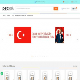 Скриншот главной страницы сайта petpal.com.tr