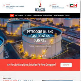Скриншот главной страницы сайта petrocoreservice.com