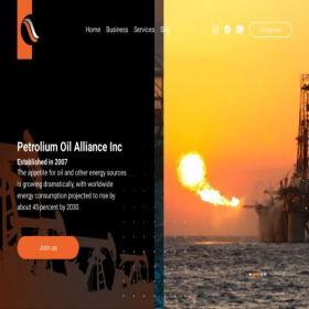 Скриншот главной страницы сайта petroliumoilallianceinc.com