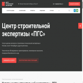 Скриншот главной страницы сайта pgs.expert