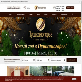 Скриншот главной страницы сайта pgtur.ru