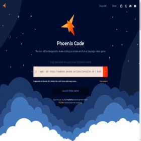 Скриншот главной страницы сайта phcode.io