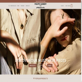 Скриншот главной страницы сайта philippejewelry.com