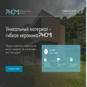 Скриншот главной страницы сайта phomi-official.ru