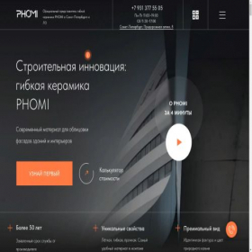 Скриншот главной страницы сайта phomi-spb.ru