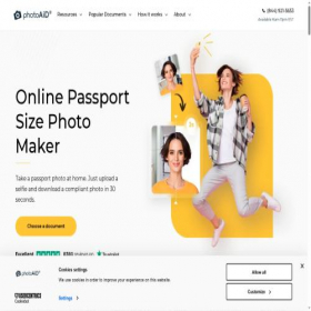 Скриншот главной страницы сайта photoaid.com