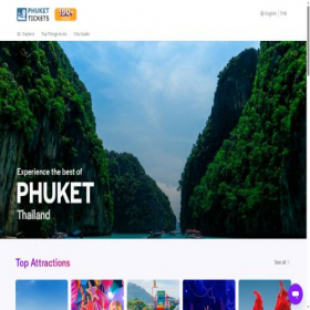 Скриншот главной страницы сайта phuket-tickets.com