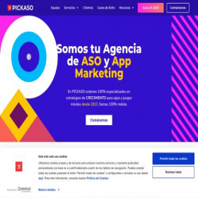 Скриншот главной страницы сайта pickaso.com