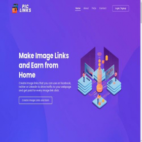 Скриншот главной страницы сайта piclinks.in