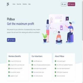 Скриншот главной страницы сайта pidbux.com