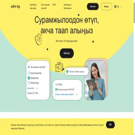 Скриншот главной страницы сайта pikir.kg